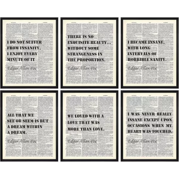 97 Decor Gold Pictures Wall Decor  Black and Gold Wall Decorations for Living Room Gold Black Wall Decor Marble Wall Decor Abstract Gold Marble Art Wall Decor Home Bedroom 8x10 UNFRAMEDEdgar Allan Poe Poster