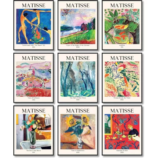 97 Decor Gustav Klimt Wall Art Posters  Gustav Klimt Kiss Poster Lady With Fan Gustav Klimt Sunflower Painting Fine Art Prints Klimt Picture Set Classic Nouveau Artwork Decorations 8x10 UNFRAMEDMatisse