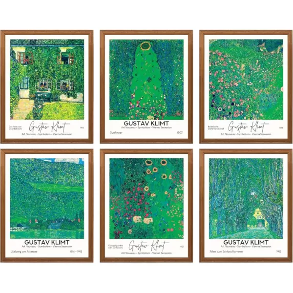 97 Decor Gustav Klimt Wall Art Prints  Gustav Klimt Poster Art Nouveau Decor Famous Painting Prints Botanical Nature Wall Art Green Artwork Landscape Sunflower Pictures for Home 8x10 UNFRAMEDGustav Klimt