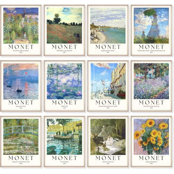 97 Decor Gustav Klimt Wall Art Prints  Gustav Klimt Poster Art Nouveau Decor Famous Painting Prints Botanical Nature Wall Art Green Artwork Landscape Sunflower Pictures for Home 8x10 UNFRAMEDMonet