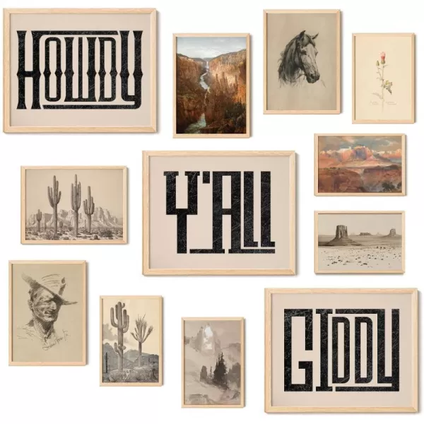 97 Decor Vintage Western Decor for Home  Boho Western Wall Decor for Bedroom Southwest Wall Collage Western Wall Art Prints Ranch Desert Aesthetic Pictures Southwestern Decor for Dorm UnframedWestern