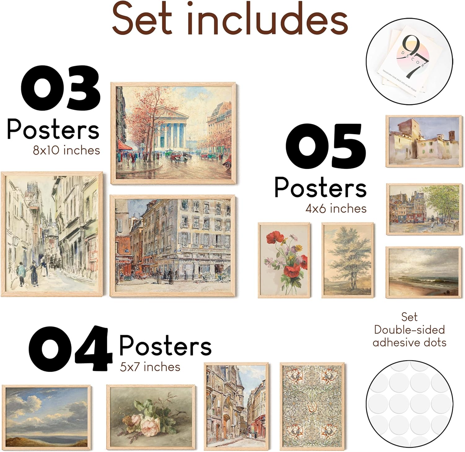 97 Decor Vintage Eclectic Wall Art Prints  Colorful Eclectic Wall Decor Maximalist Decor Aesthetic Pictures Famous Artist Paintings Gallery Wall Prints Art Posters for Dorm Bedroom UnframedFrench Country