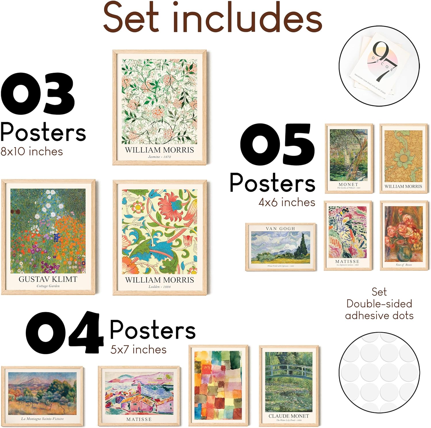 97 Decor Vintage Eclectic Wall Art Prints  Colorful Eclectic Wall Decor Maximalist Decor Aesthetic Pictures Famous Artist Paintings Gallery Wall Prints Art Posters for Dorm Bedroom UnframedEclectic Flower