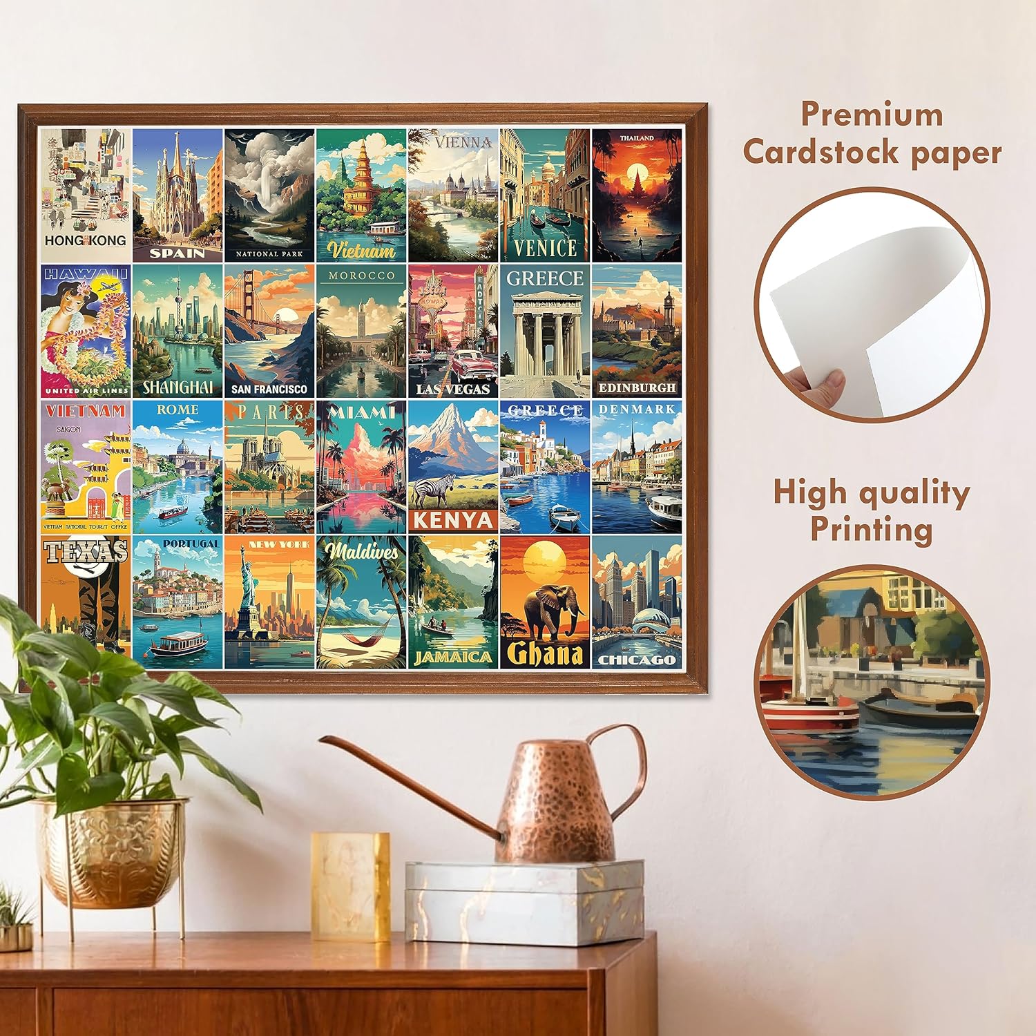 97 Decor Vintage Posters for Room Aesthetic  35pcs Vintage Art Wall Collage Kit Cottage Core Room Decor Earthy Forest Animal Wall Art Prints Cottagecore Posters Nature Decor for Bedroom 4quotx6quotTravel Collage