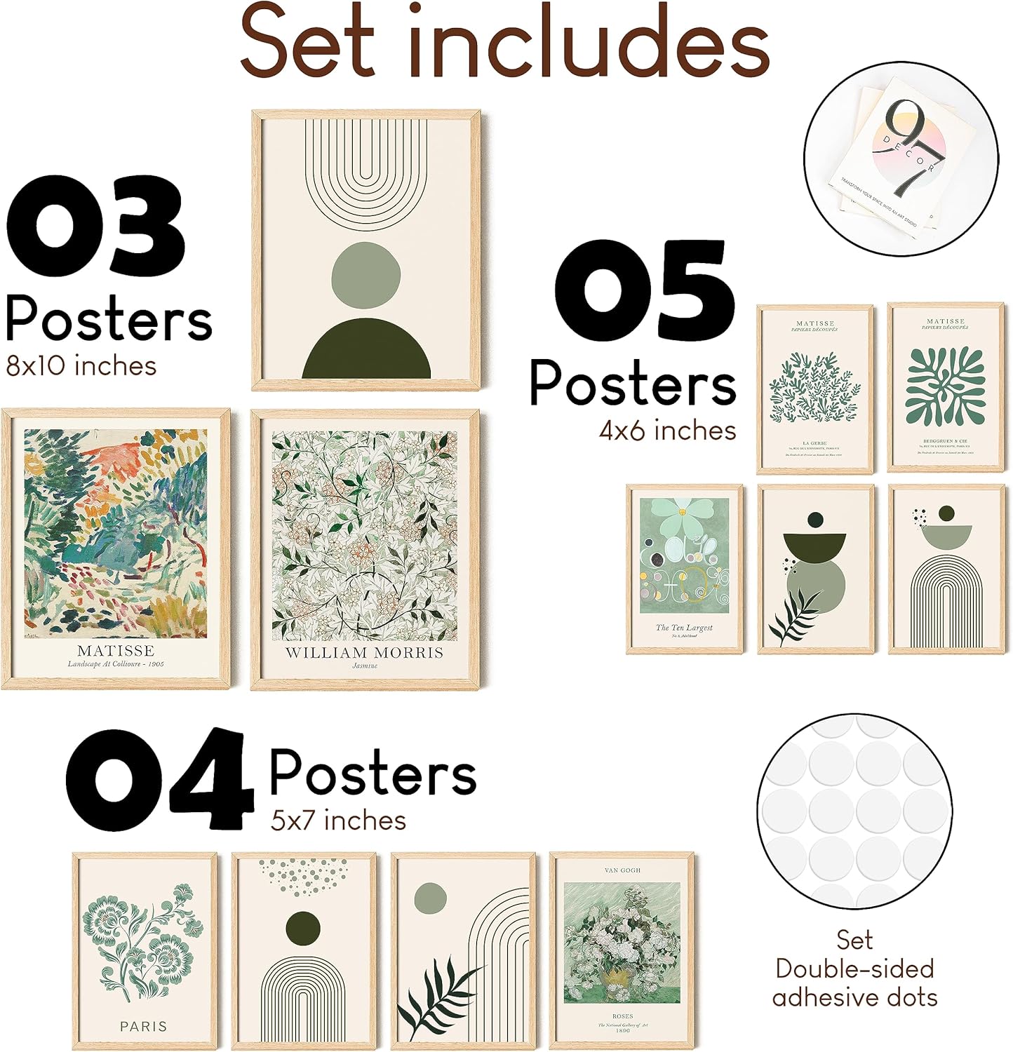 97 Decor Vintage Posters for Room Aesthetic  Vintage Wall Art Prints French Country Decor Farmhouse Eclectic Home Gallery Landscape Art Pictures for Cottagecore Bedroom Kitchen Bathroom UNFRAMEDSage Green B
