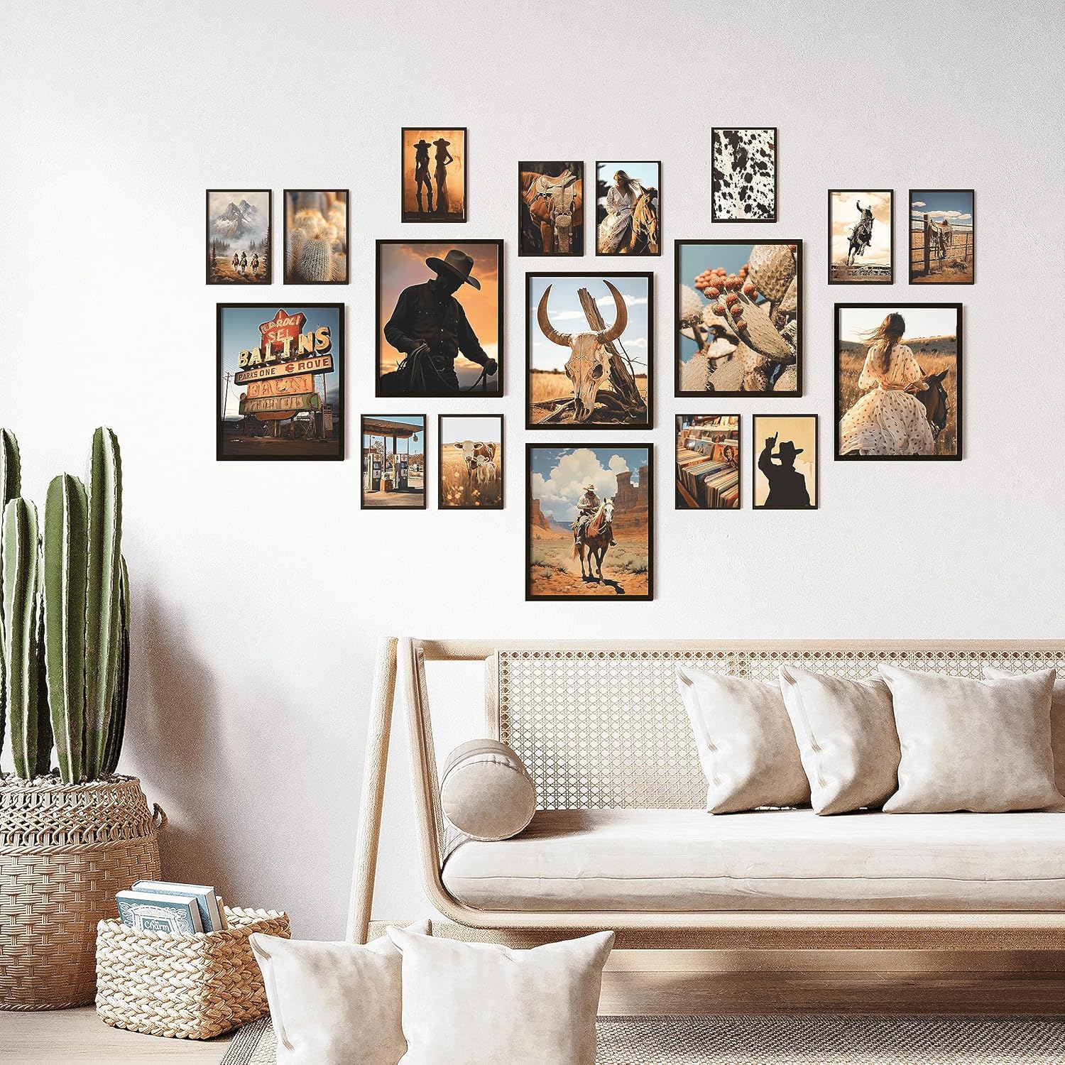 97 Decor Western Room Decor for Bedroom  Western Wall Decor Western Wall Art Prints Western Pictures Wall Decor Antique Cowboy Decor for Home Vintage Cowgirl Poster for Living Room UNFRAMED