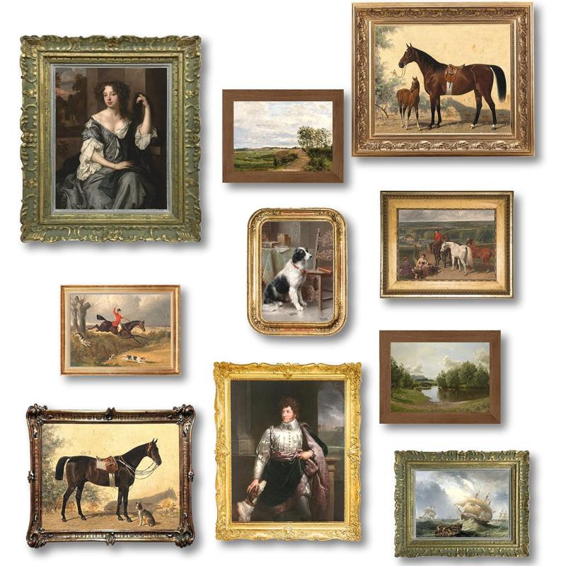 97 DECOR Dark Victorian Antique Decor  Vintage Antique Poster Victorian Wall Decor Rustic Gallery Wall Art Prints Vintage Paintings Pictures Moody Maximalist Decor for Home Bedroom 8x10 UNFRAMED