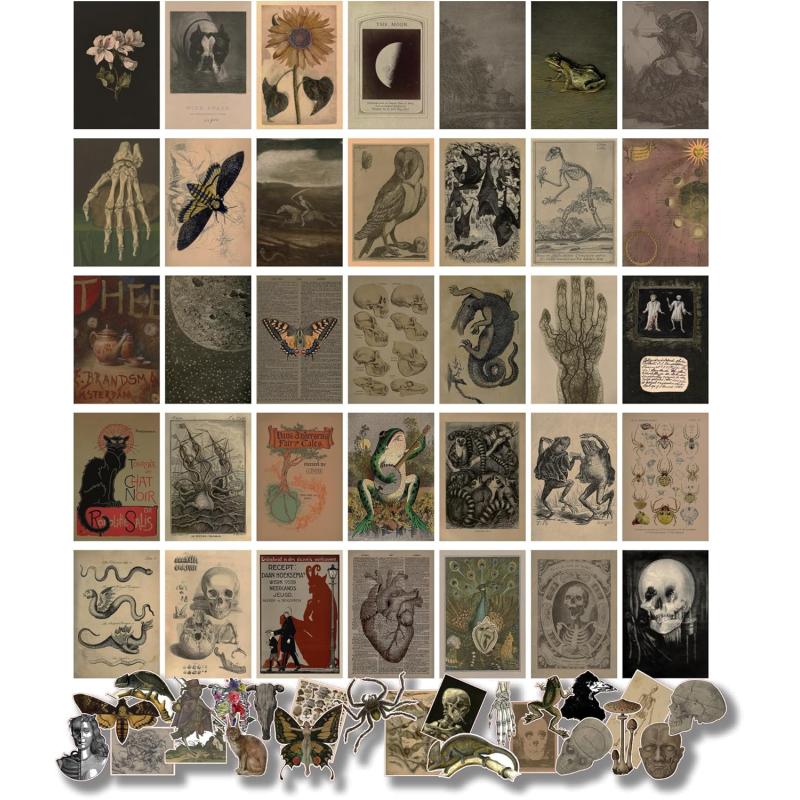 97 Decor Vintage Posters for Room Aesthetic  35pcs Vintage Art Wall Collage Kit Cottage Core Room Decor Earthy Forest Animal Wall Art Prints Cottagecore Posters Nature Decor for Bedroom 4quotx6quotVintage