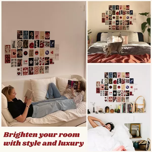 97 Decor Downtown Girl Room Decor Posters  40 Pcs Downtown Girl Aesthetic Wall Collage Kit Retro Y2k Room Decor Dark Red Coquette Art Prints Mini Posters for Teen Girl Dorm Bedroom 4x6Downtown girl