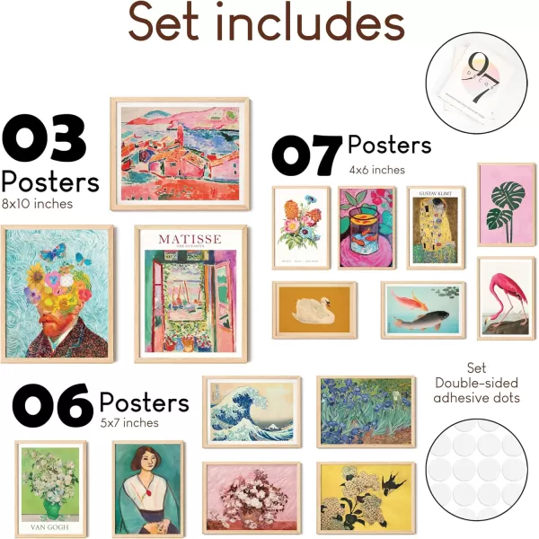 97 Decor Eclectic Home Decor Aesthetic  16 Pcs Maximalist Decor Funky Posters Retro Eclectic Wall Decor Quirky Colorful Pictures Gallery Wall Art Prints For Dorm Bedroom Decoration UnframedEclectic