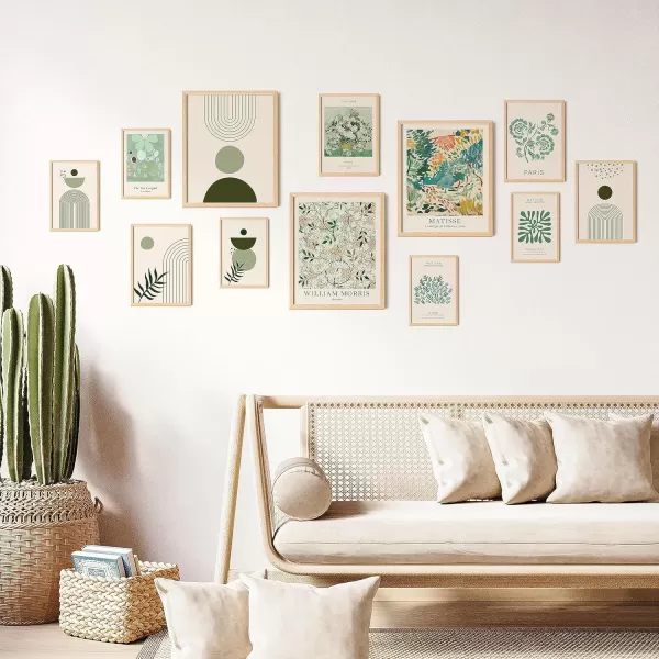 97 Decor Light Blue Wall Decor  Blue Room Decor Aesthetic White Blue Posters Light Blue Wall Art Prints Blue Floral Botanical Artwork Danish Pastel Daisy Flower Picture for Teen Girls DormSage Green B