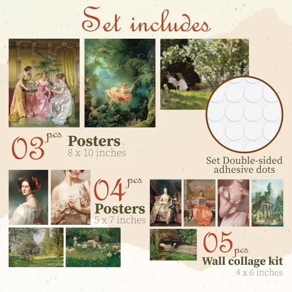 97 Decor Modern Eclectic Home Decor Aesthetic  Eclectic Art Prints Wall Decor Maximalist Decor Funky Posters Girly Gallery Wall Art Set Unique Famous Artist Paintings Colorful Pictures UnframedVintage Victorian