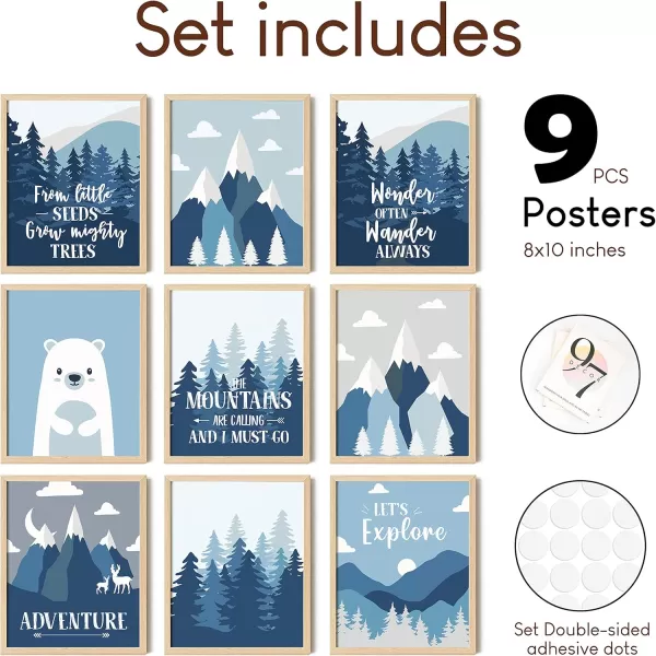 97 Decor Mountain Nursery Decor  Adventure Wall Decor Baby Boy Adventure Nursery Decor Nursery Themed Bedroom Decorations Art Prints Moutains Quote Picture for Kids Classroom 8x10 UNFRAMED
