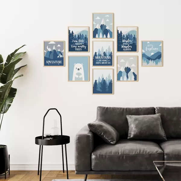 97 Decor Mountain Nursery Decor  Adventure Wall Decor Baby Boy Adventure Nursery Decor Nursery Themed Bedroom Decorations Art Prints Moutains Quote Picture for Kids Classroom 8x10 UNFRAMED