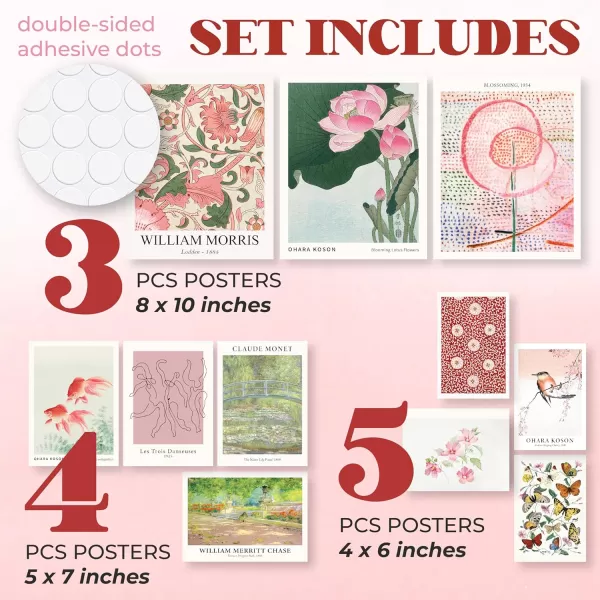 97 Decor Pink Coquette Room Decor Aesthetic  Eclectic Wall Art Vintage Coquette Decor Green and Pink Eclectic Decor Coquette Posters Maximalist Gallery Wall Prints for Home Bedroom UnframedCoquette