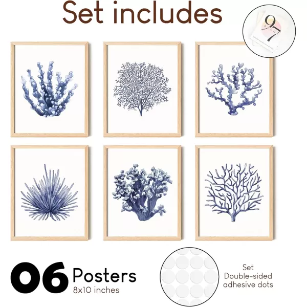 97 Decor Sea Coral Wall Decor  Coastal Coral Wall Art Dark Blue Coral Prints Navy Blue Wall Art Coral Pictures Boho Ocean Blue Artwork Coastal Poster for Home Bedroom Decorations 8x10 UnframedBlue Coral