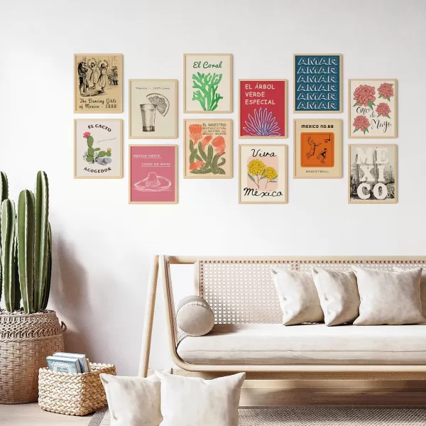 97 Decor Vintage Botanical Wall Art  Antique Botanical Prints Rustic Floral Wall Art Flower Art Wall Decor Wildflower Posters Botany Pictures for Home Bedroom Decorations 8x10 UNFRAMEDVintage Mexican
