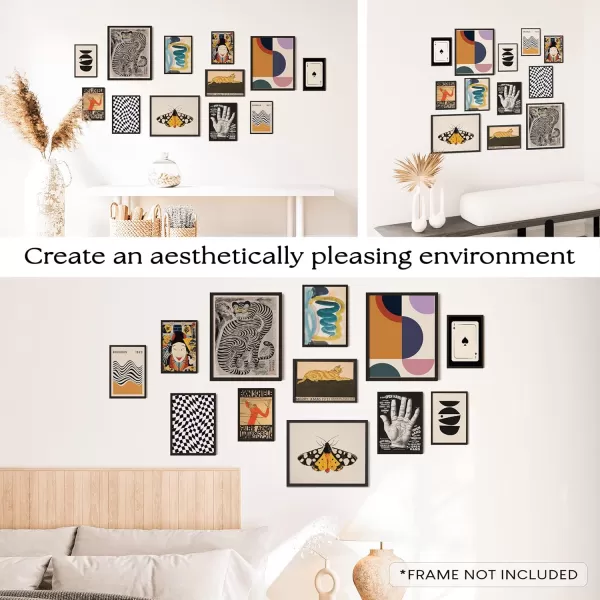 97 Decor Vintage Eclectic Wall Art  Maximalist Decor Gallery Wall Prints Eclectic Home Decor Aesthetic Colorful Art Prints Abstract Contemporary Art Funky Decor for Dorm Bedroom 8x10 Unframed
