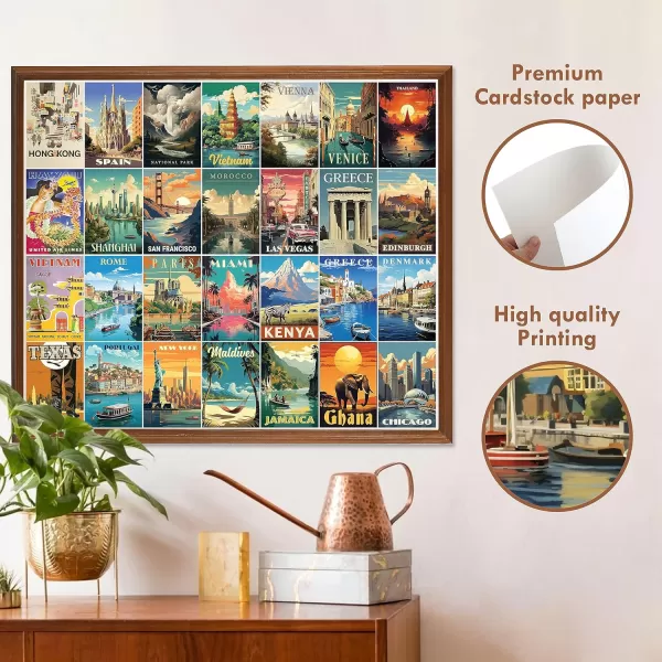 97 Decor Vintage Posters for Room Aesthetic  35pcs Vintage Art Wall Collage Kit Cottage Core Room Decor Earthy Forest Animal Wall Art Prints Cottagecore Posters Nature Decor for Bedroom 4quotx6quotTravel Collage