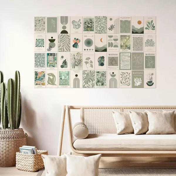 97 Decor Vintage Posters for Room Aesthetic  35pcs Vintage Art Wall Collage Kit Cottage Core Room Decor Earthy Forest Animal Wall Art Prints Cottagecore Posters Nature Decor for Bedroom 4quotx6quotSage green