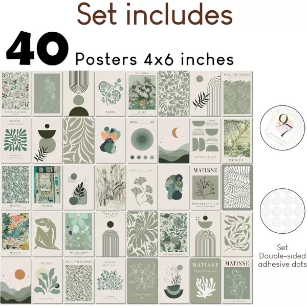97 Decor Vintage Posters for Room Aesthetic  35pcs Vintage Art Wall Collage Kit Cottage Core Room Decor Earthy Forest Animal Wall Art Prints Cottagecore Posters Nature Decor for Bedroom 4quotx6quotSage green