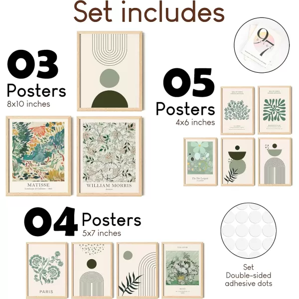 97 Decor Vintage Posters for Room Aesthetic  Vintage Wall Art Prints French Country Decor Farmhouse Eclectic Home Gallery Landscape Art Pictures for Cottagecore Bedroom Kitchen Bathroom UNFRAMEDSage Green B