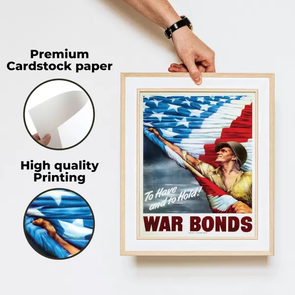 97 Decor Vintage WW2 Poster  Us History Posters for Classroom Decorations World War 2 Propaganda Pictures World War II Army Art Prints WW2 Memorabilia Military Wall Decor for Men 8x10 Unframed