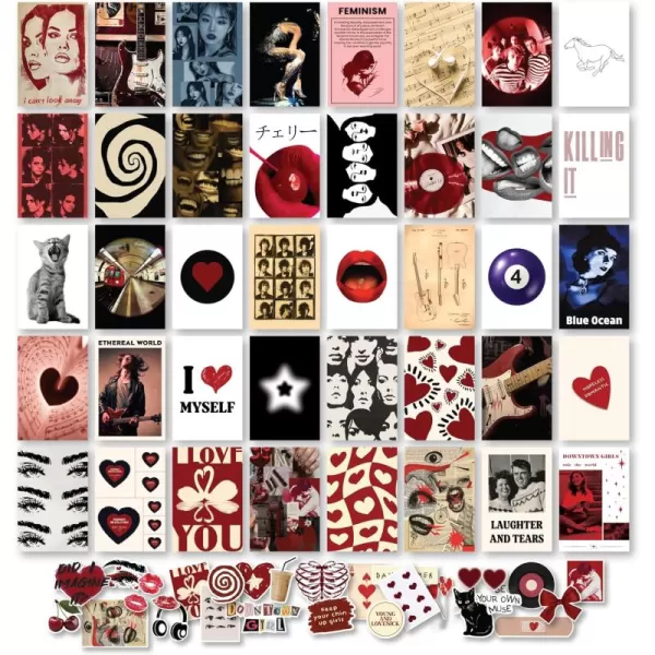 97 Decor Downtown Girl Room Decor Posters  40 Pcs Downtown Girl Aesthetic Wall Collage Kit Retro Y2k Room Decor Dark Red Coquette Art Prints Mini Posters for Teen Girl Dorm Bedroom 4x6Downtown girl