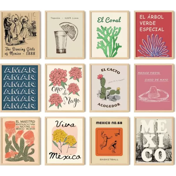 97 Decor Vintage Botanical Wall Art  Antique Botanical Prints Rustic Floral Wall Art Flower Art Wall Decor Wildflower Posters Botany Pictures for Home Bedroom Decorations 8x10 UNFRAMEDVintage Mexican