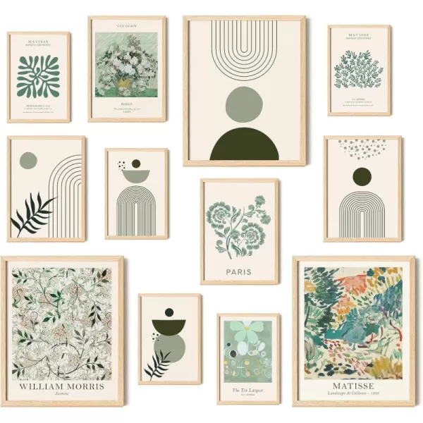 97 Decor Vintage Posters for Room Aesthetic  Vintage Wall Art Prints French Country Decor Farmhouse Eclectic Home Gallery Landscape Art Pictures for Cottagecore Bedroom Kitchen Bathroom UNFRAMEDSage Green B