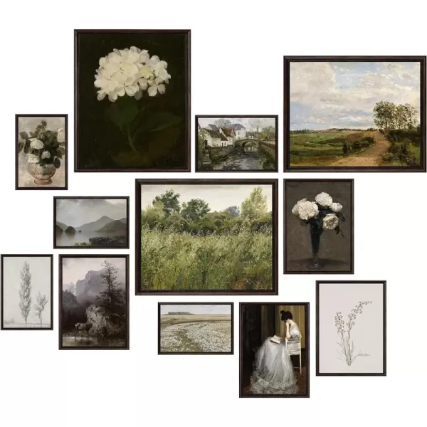 97 Decor Vintage Wall Art Decor  Vintage Posters For Room Aesthetic Moody Art Vintage Painting Antique Pictures French Country Botanical Floral Gallery Wall Prints Set For Home Bedroom unframedVintage