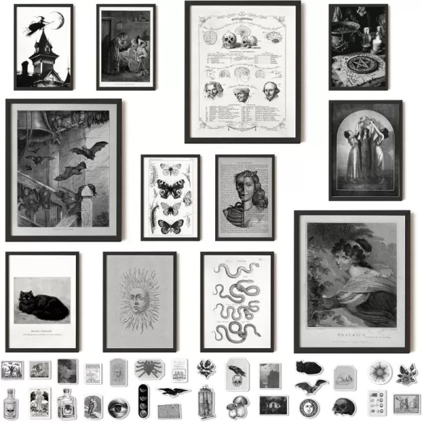 97 Decor Witchy Wall Decor  Witch Wall Art Vintage Halloween Wall Art Prints Moody Witchy Room Decor Spooky Decor Aesthetic Witch Poster For Home Bedroom Living Room Decoration 8x10 Unframed