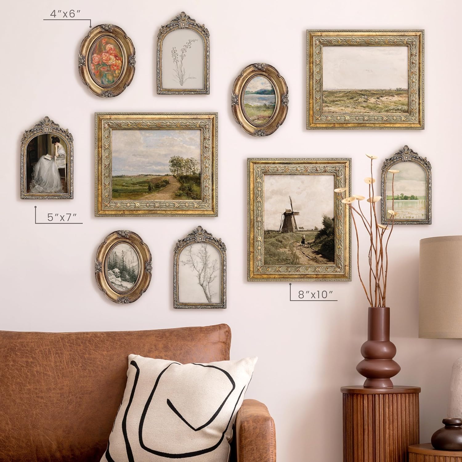 97 Decor 4x6 Vintage Picture Frame  Ornate Gold Frame 4x6 Antique Photo Frame 4x6 Rustic Small Frame Retro Decorative Wall Hanging For Home