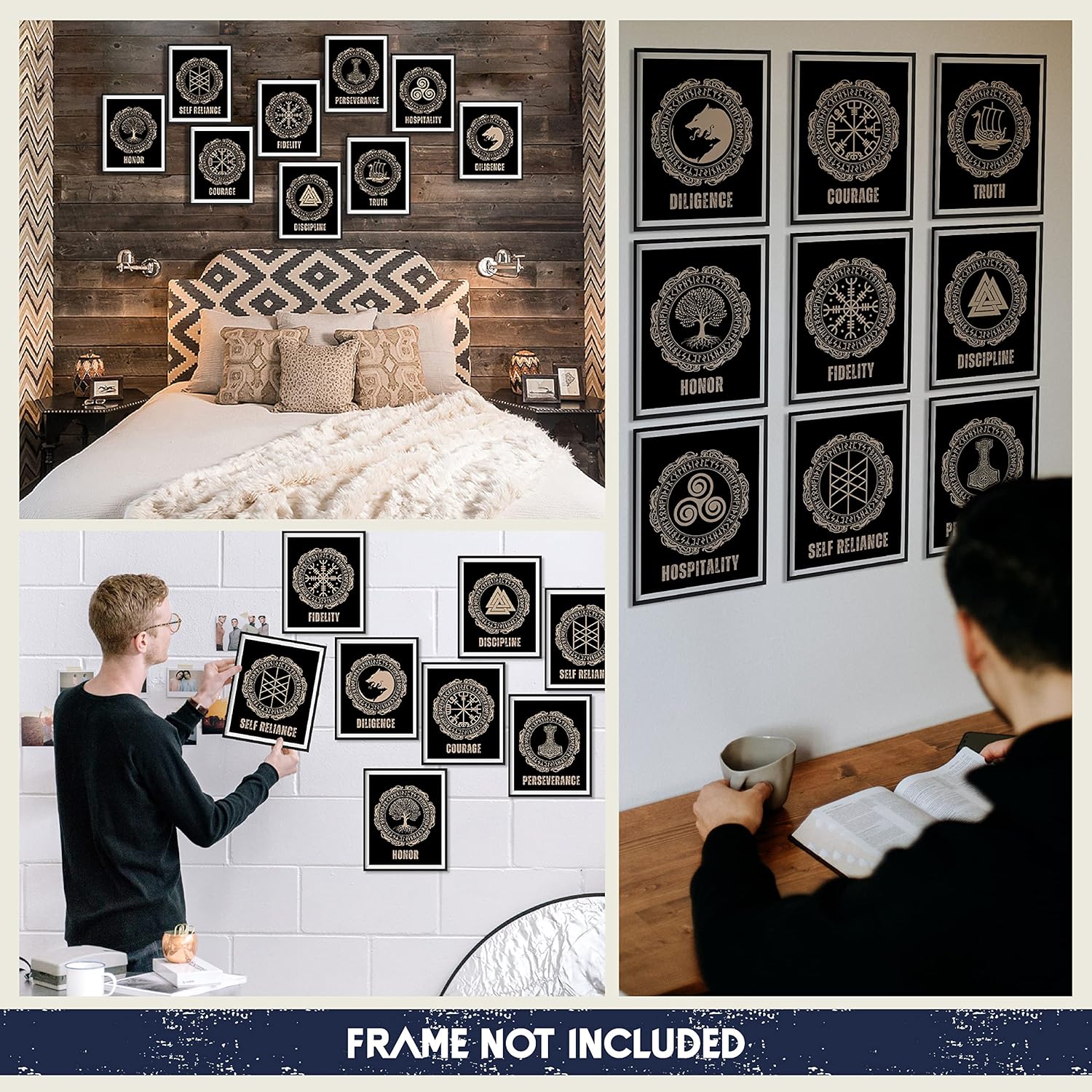 97 Decor Viking Decor for Home  Viking Wall Art Decor Norse Viking Gifts for Men Vikings Poster Norse Pagan Decor Norse Print Norse Mythology Picture Bedroom Decorations 8x10 UNFRAMEDViking
