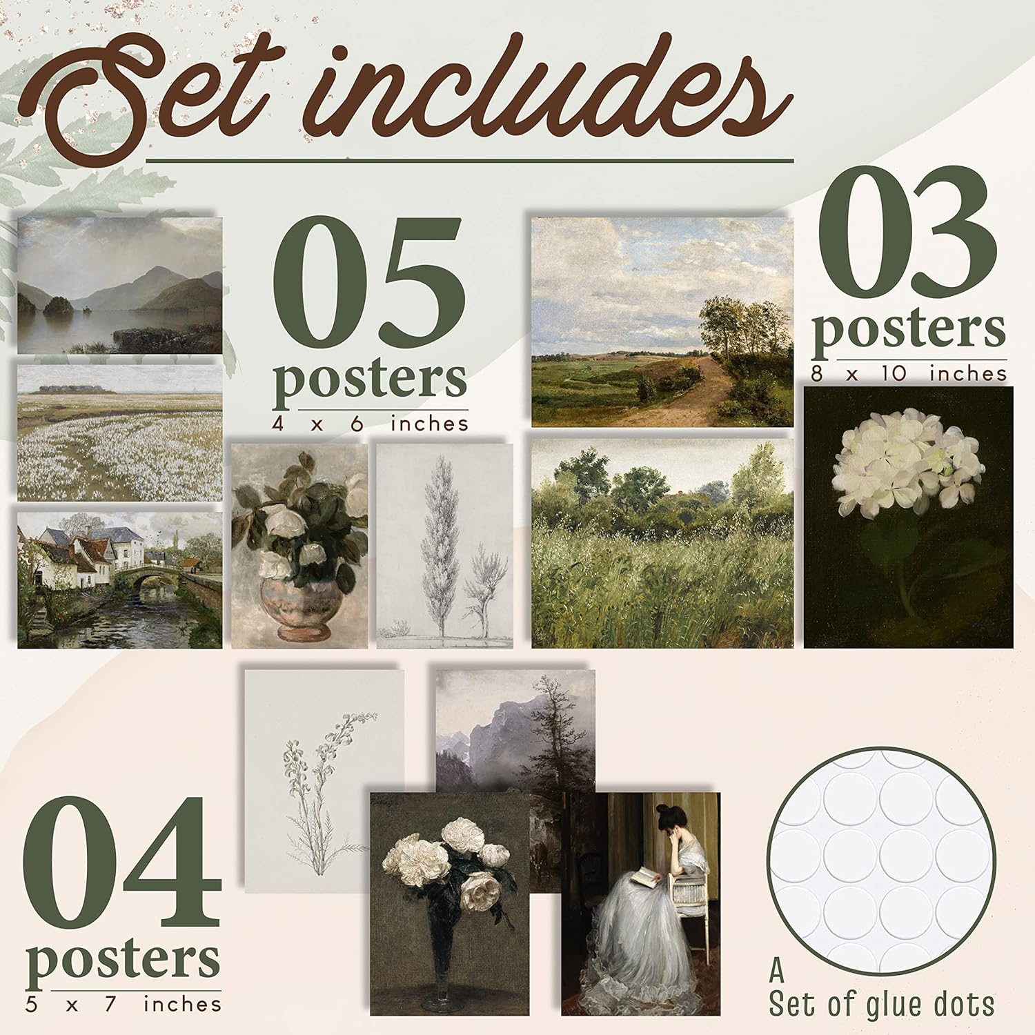 97 Decor Vintage Posters for Room Aesthetic  Vintage Wall Art Prints Decor French Country Decor Farmhouse Eclectic Home Boho Cottagecore Bedroom Kitchen Bathroom Gallery Flower Pictures UNFRAMED