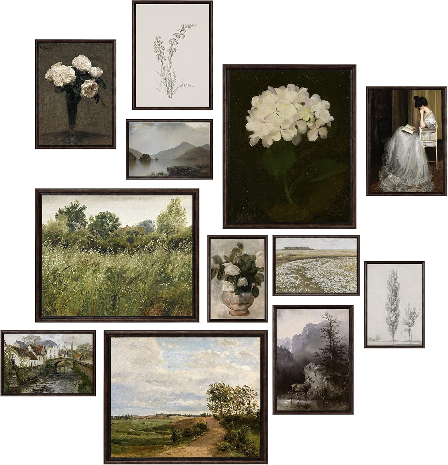 97 Decor Vintage Posters for Room Aesthetic  Vintage Wall Art Prints Decor French Country Decor Farmhouse Eclectic Home Boho Cottagecore Bedroom Kitchen Bathroom Gallery Flower Pictures UNFRAMED