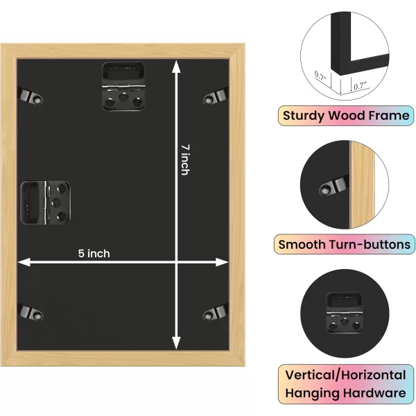 97 Decor 5x7 Black Picture Frame  5x7 Black Frame With Plexiglass Decorative 5 X 7 Photo Frame Black For Wall Hanging Natural Wood Black Poster Frame