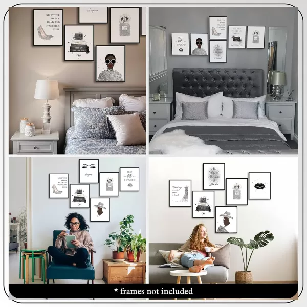 97 Decor Black and White Posters for Room Aesthetic  Black and White Wall Decor Black and White Room Decor for Teen Girls Boy Play Bunny Art Prints Photo Picture Bedroom Decoration 8x10 UNFRAMED