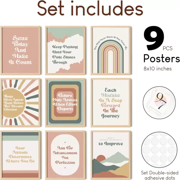 97 Decor Boho Growth Mindset Posters for Classroom  Rainbow Motivational Classroom Poster for Student Neutral Inspirational Quotes Growth Mindset Wall Art Prints for Middle High School UNFRAMED