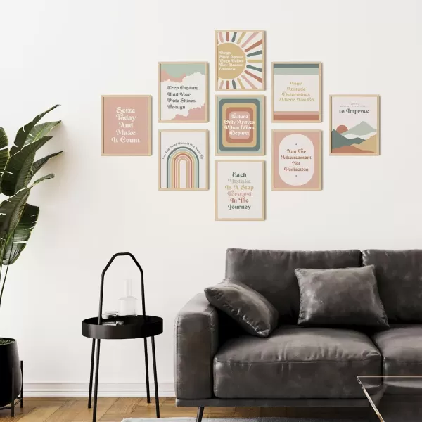 97 Decor Boho Growth Mindset Posters for Classroom  Rainbow Motivational Classroom Poster for Student Neutral Inspirational Quotes Growth Mindset Wall Art Prints for Middle High School UNFRAMED