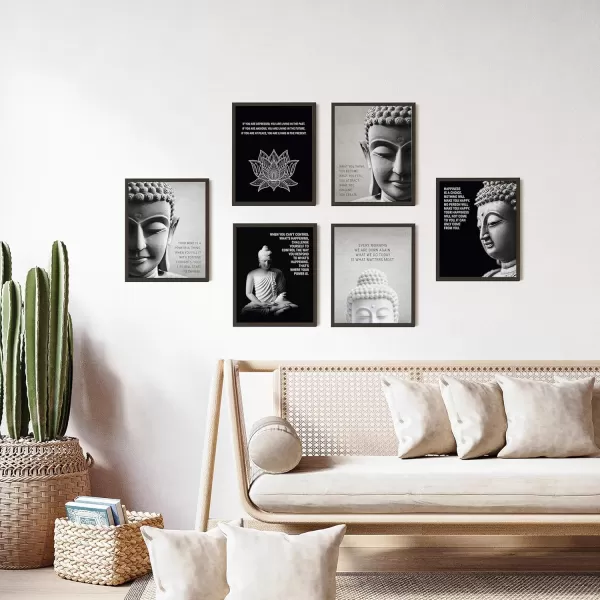 97 Decor Buddha Decor for Home  Buddha Wall Art Prints Inspirational Buddhist Quotes Poster Buddhism Art Pictures Zen Meditation Decor for Bedroom Office Yoga Room Decorations 8x10 Inch UNFRAMED