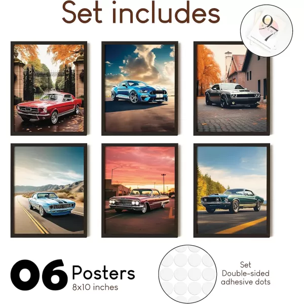 97 Decor Classic Car Posters for Bedroom  Muscle Car Posters For Boys Room Vintage Muscle Car Decor Race Cars Pictures Wall Decor Antique Old Muscle Car Wall Art Prints for Mens 8x10 Unframed