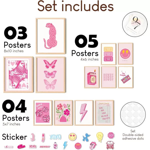 97 Decor Cute Preppy Room Decor Aesthetic  Pink Preppy Posters for Bedroom Preppy Prints for Wall Decor Light Pink Art Preppy Pictures Dorm Wall Art for College Teen Girls Apartment Decorations