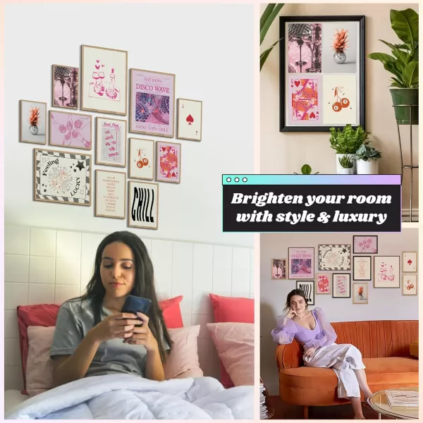 97 Decor Cute Preppy Room Decor Aesthetic  Preppy Posters For Bedroom Cute Wall Decor Aesthetic Pictures Pink Trendy Wall Art Prints Retro Girly Posters For Dorm Apartment Decor Unframed