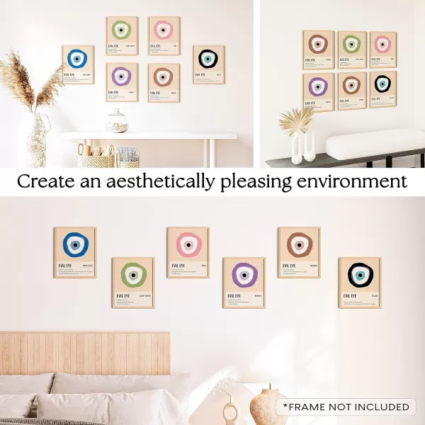 97 Decor Evil Eye Decor Poster  Pink Wall Decor Art Room Decor Home Decor Aesthetic Poster Eyes Print Painting Protection Artwork Decoration 8x10 UNFRAMED