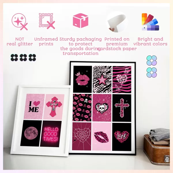 97 Decor Mcbling Trashy Y2k Room Decor Aesthetic  Early 2000s Room Decor Y2k Collage Hot Pink Pictures Wall Art Prints Baddie Aesthetic Pictures for Teen Girls Dorm Bedroom Apartment 4x6Y2K