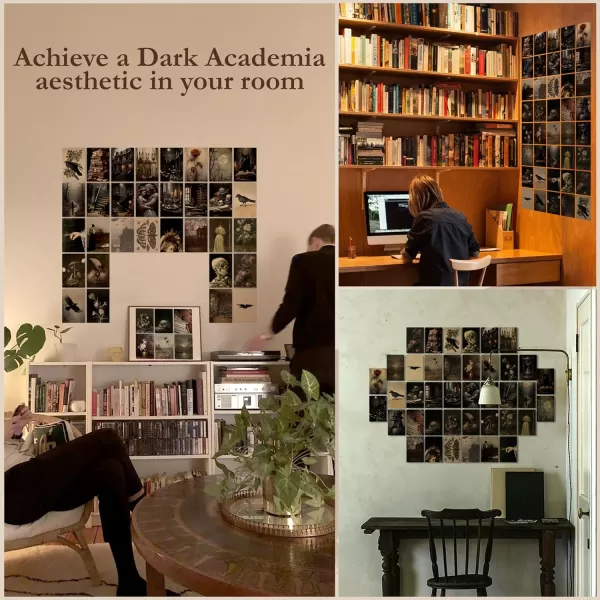 97 Decor Moody Dark Academia Decor  40Pcs Victorian Gothic Decor for Home Vintage Dark Academia Wall Art Prints Witchy Goth Wall Collage Kit 4x6