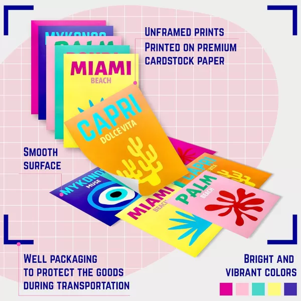 97 Decor Preppy Room Decor Aesthetic for Teen Girls  Cute Preppy Posters for Bedroom Preppy Wall Art Beachy Pictures Summer Preppy Room Stuff Travel Prints for College Dorm 8x10 UnframedPreppy