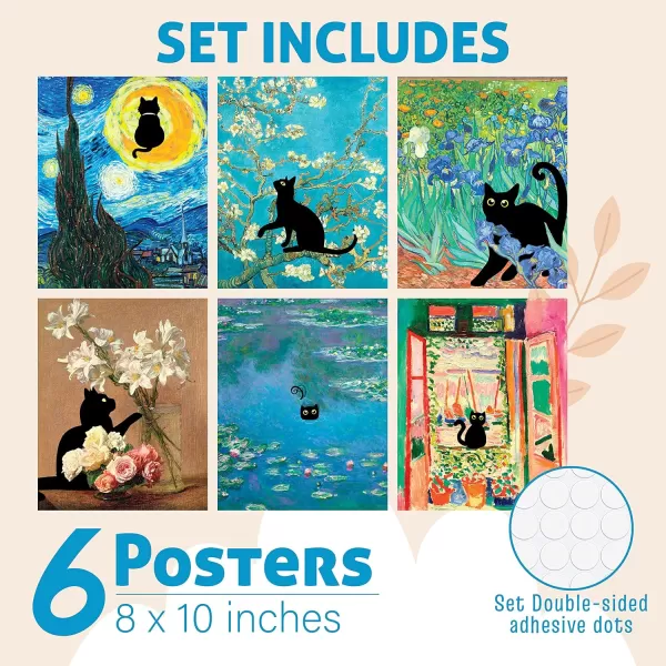 97 Decor Preppy Room Decor Aesthetic for Teen Girls  Cute Preppy Posters for Bedroom Preppy Wall Art Beachy Pictures Summer Preppy Room Stuff Travel Prints for College Dorm 8x10 UnframedBlack Cat