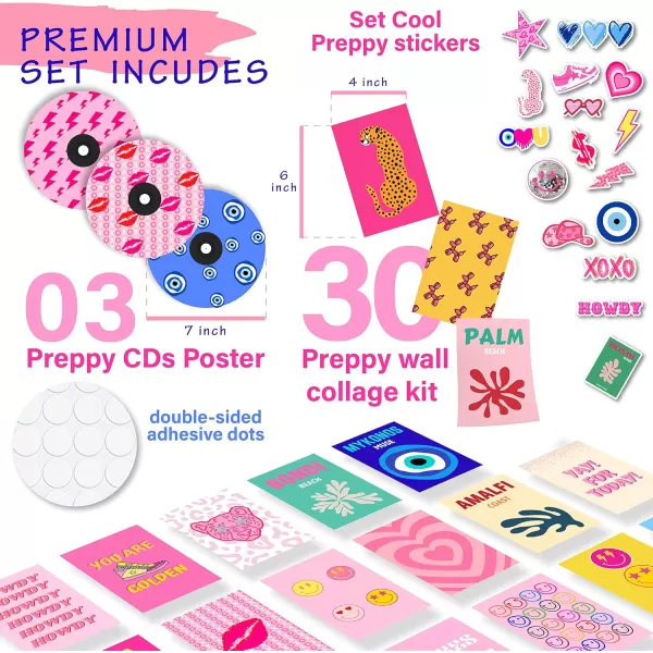 97 Decor Preppy Wall Collage Kit  Preppy Room Decor Cheap Aesthetic Preppy Pictures for Wall Art Cute Pink Preppy Stuff Preppy Photo Collage Prints Trendy Things for Teen Girls Dorm Bedroom